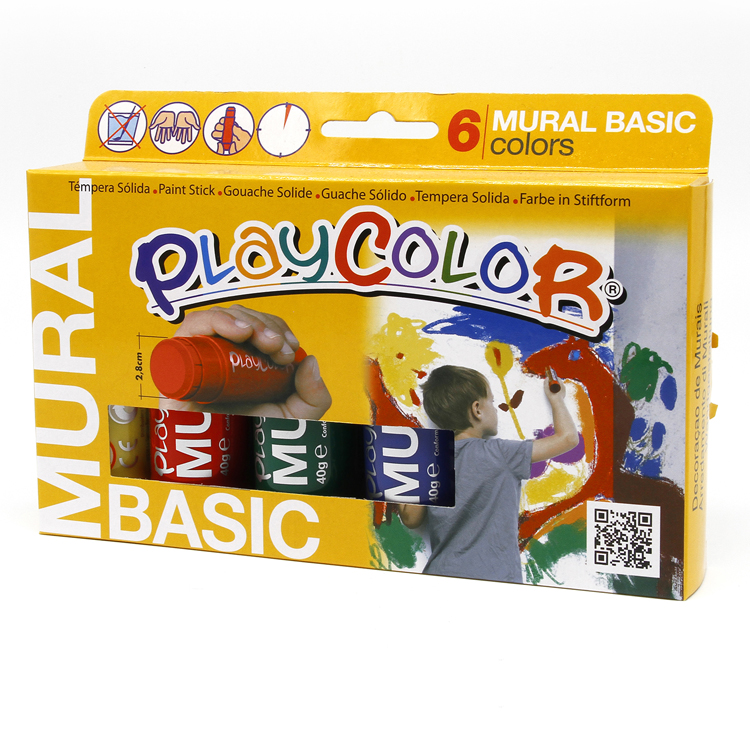 Temperas sólidas Playcolor. Especial uso escolar. Para dibujar y pintar de  una nueva manera más, fácil, limpia y divertida. No